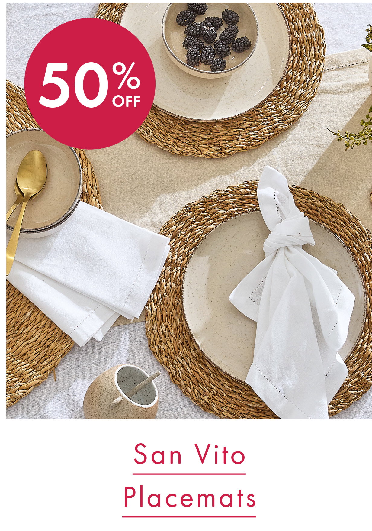50% Off San Vito Placemats