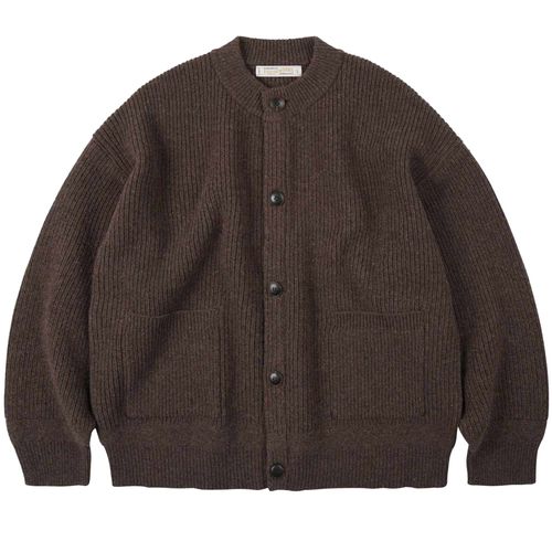 FrizmWORKS Heavy Wool Round Cardigan - Choco