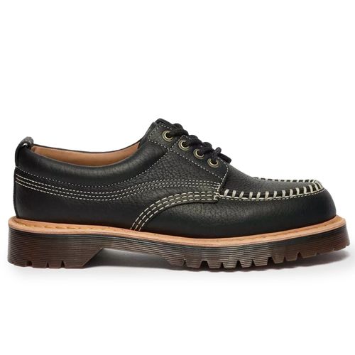 Dr. Martens Lowell Wild Grain Leather Moc Toe - Black