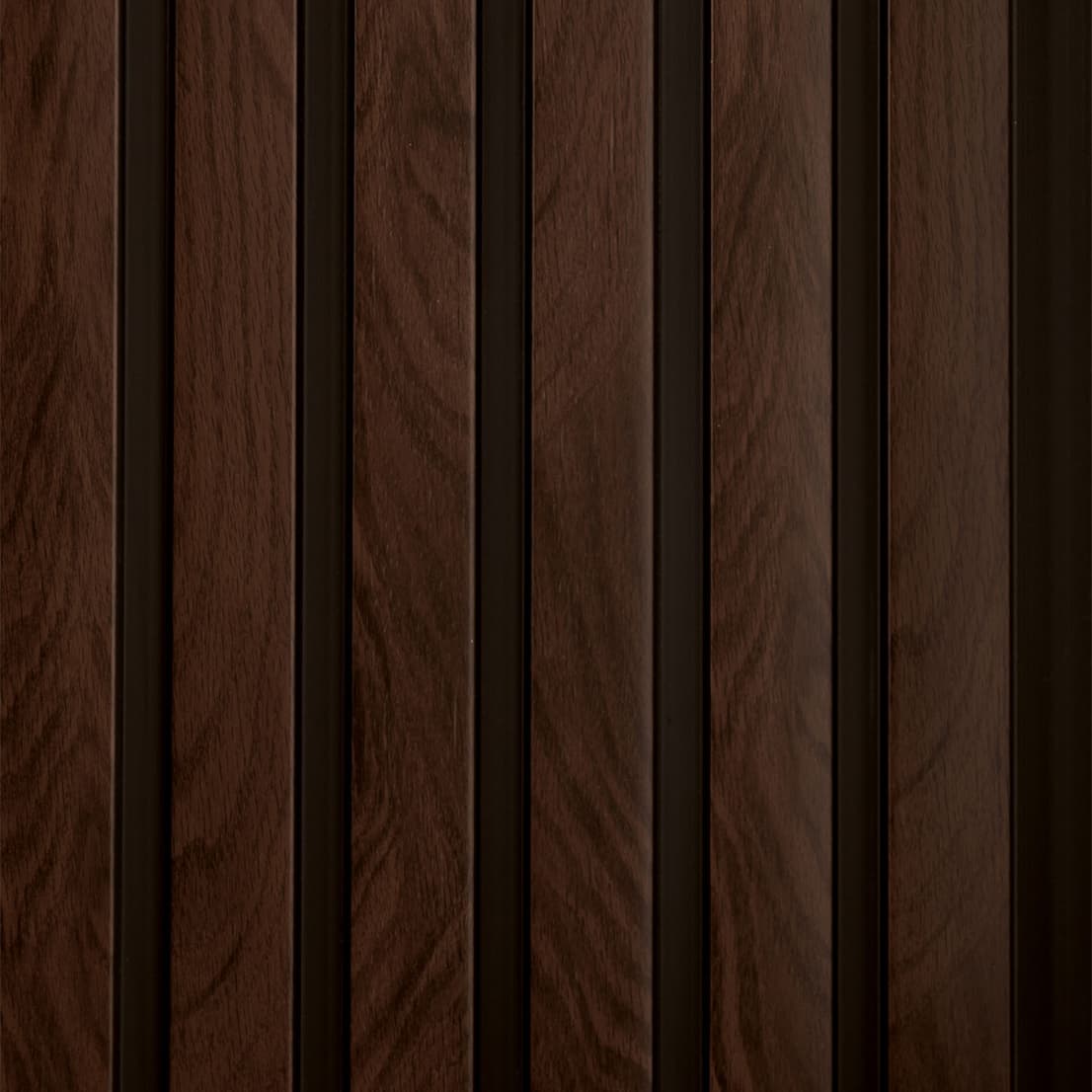Large Slats Polystyrene Wood Slat Walls 112 in x 9 1/2 in Gunstock