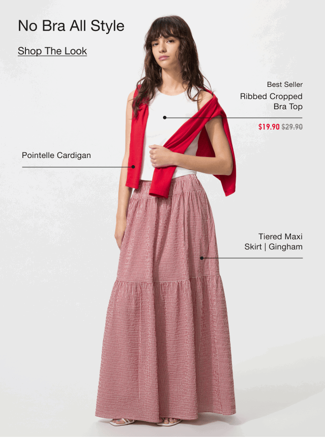 banner1wome0pontelle0cardigan0ribbed0cropped0bra0top0and0tiered0maxi0skirt