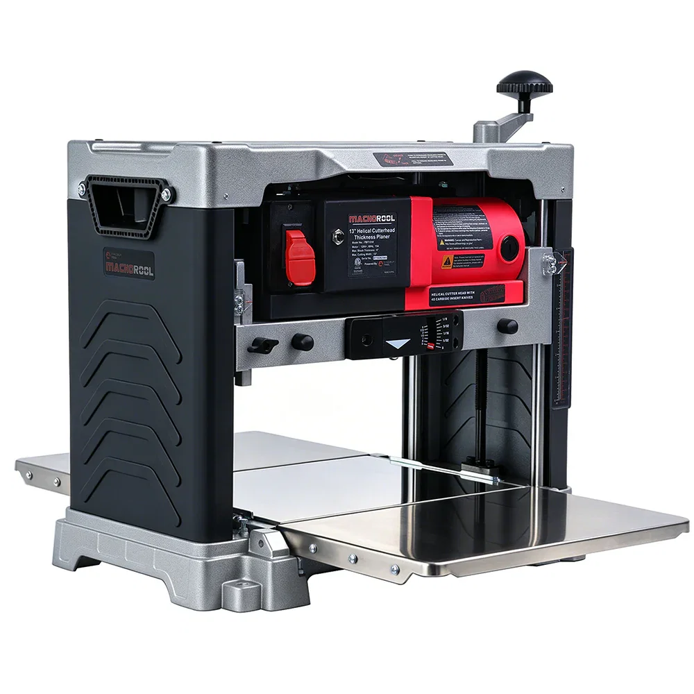 FindBuyTool Machorool® FB131H 13" Benchtop Wood Thickness Planer with Helical Cutterhead