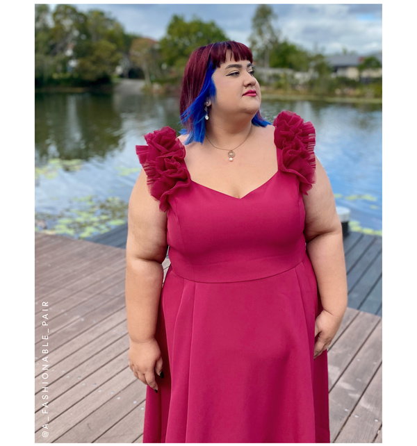 Shop the Roselyn Ruffle Tulle Midi Dress