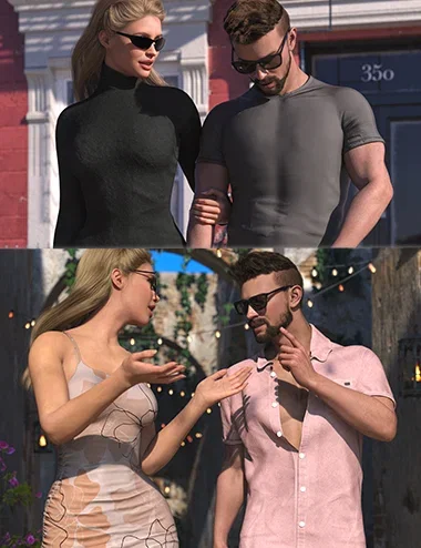 Z Talk To Me Couple Poses for Genesis 9 and 8