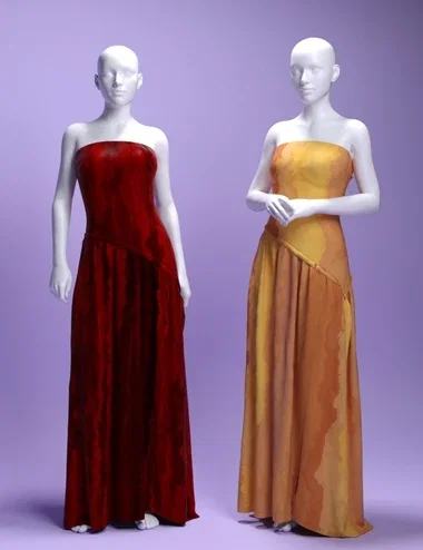 MS dForce Elegant Silhouette Dress for Genesis 9 and 8 Female