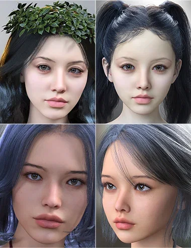 Vo Nev and Young, and Vo Paz and Young HD for Genesis 9 Character Bundle