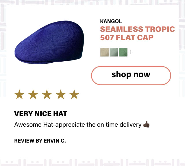 Seamless Tropic 507 Flat Cap by Kangol 