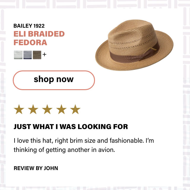 Eli Braided Fedora by Bailey 1922 