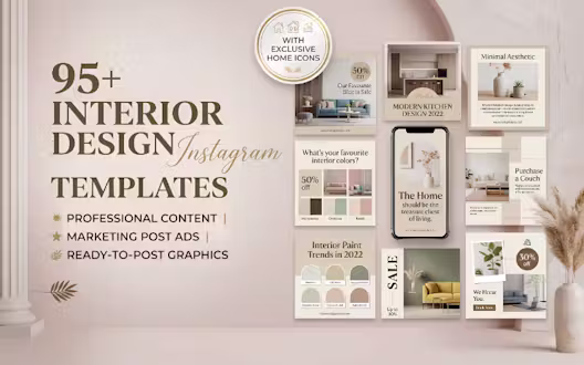 95 Interior Design Instagram Templates for Faster Social Growth