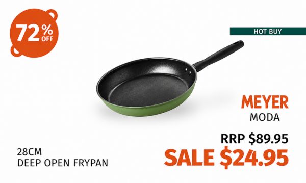 Meyer Moda 28cm nonstick open frypan in sage green