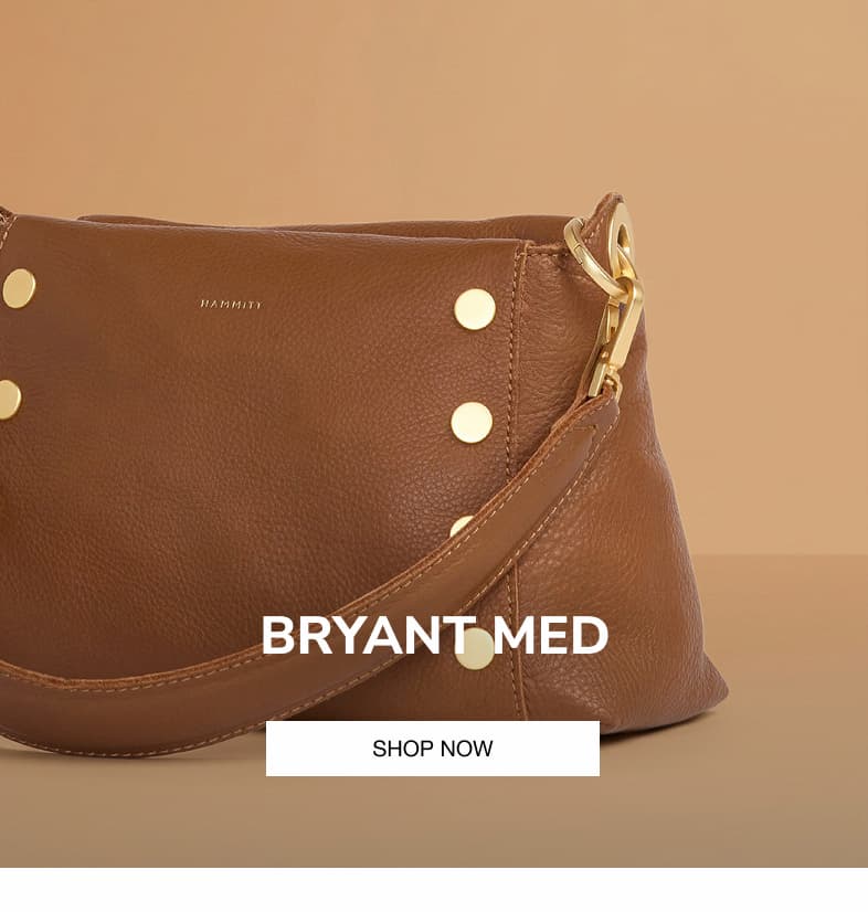 Close-up of the Hammitt Bryant Med in Mahogany Pebble leather.