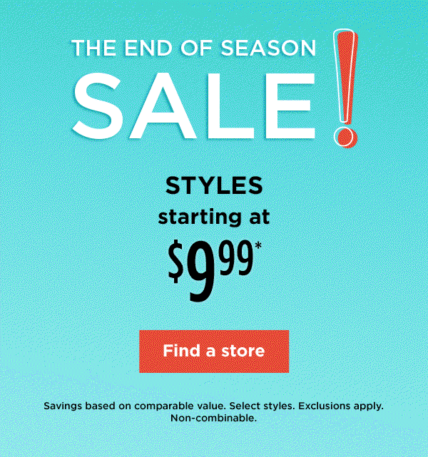end of season sale