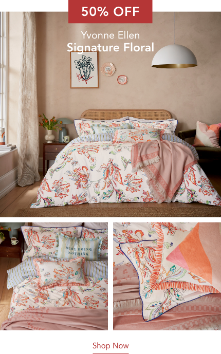 50% Off Yvonne Ellen Signature Floral Bedding in Multi