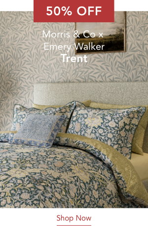 50% Off Morris & Co X Emery Walker Trent Bedding in River Wandle