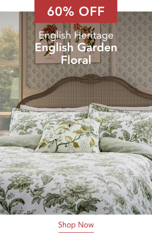 60% Off English Heritage English Garden Floral Bedding in Willow