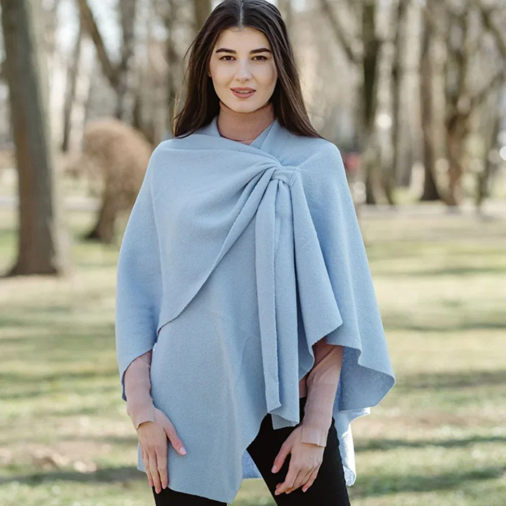 Image of Lambswool Draped Shawl