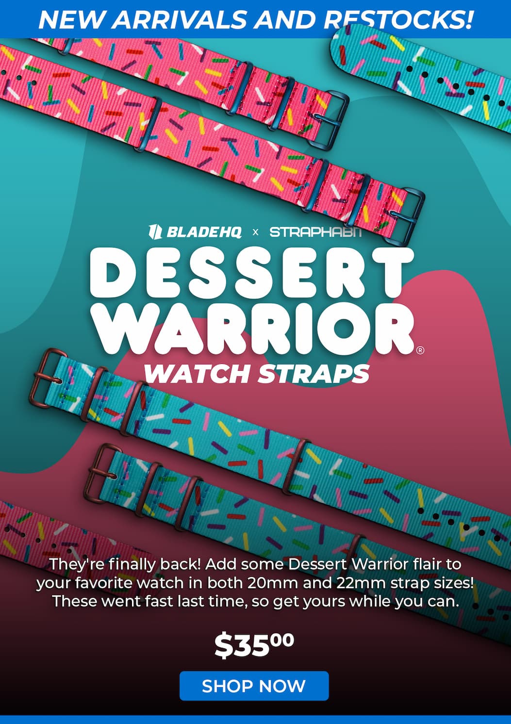 Blade HQ x StrapHabit Dessert Warrior Watch Straps