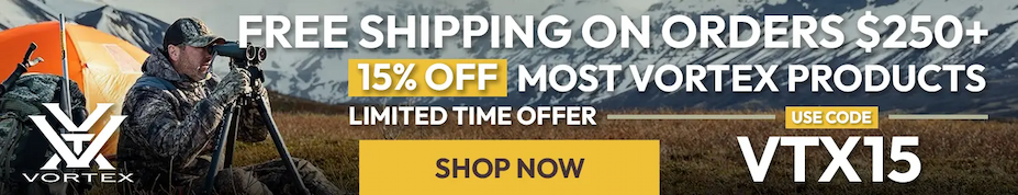 Use code VTX15 for 15% OFF most vortex products