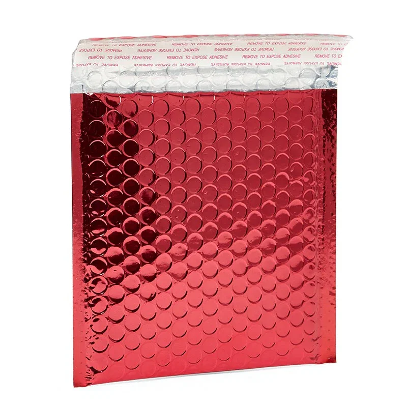 Red Metallic Padded Envelopes