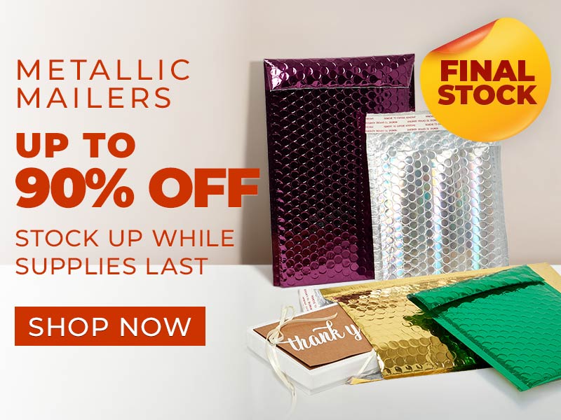 Up to 90% Off Metallic Mailers
