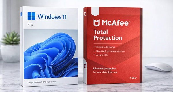 Microsoft Windows 11 Lifetime & McAfee Total Protection 1-Year Bundle