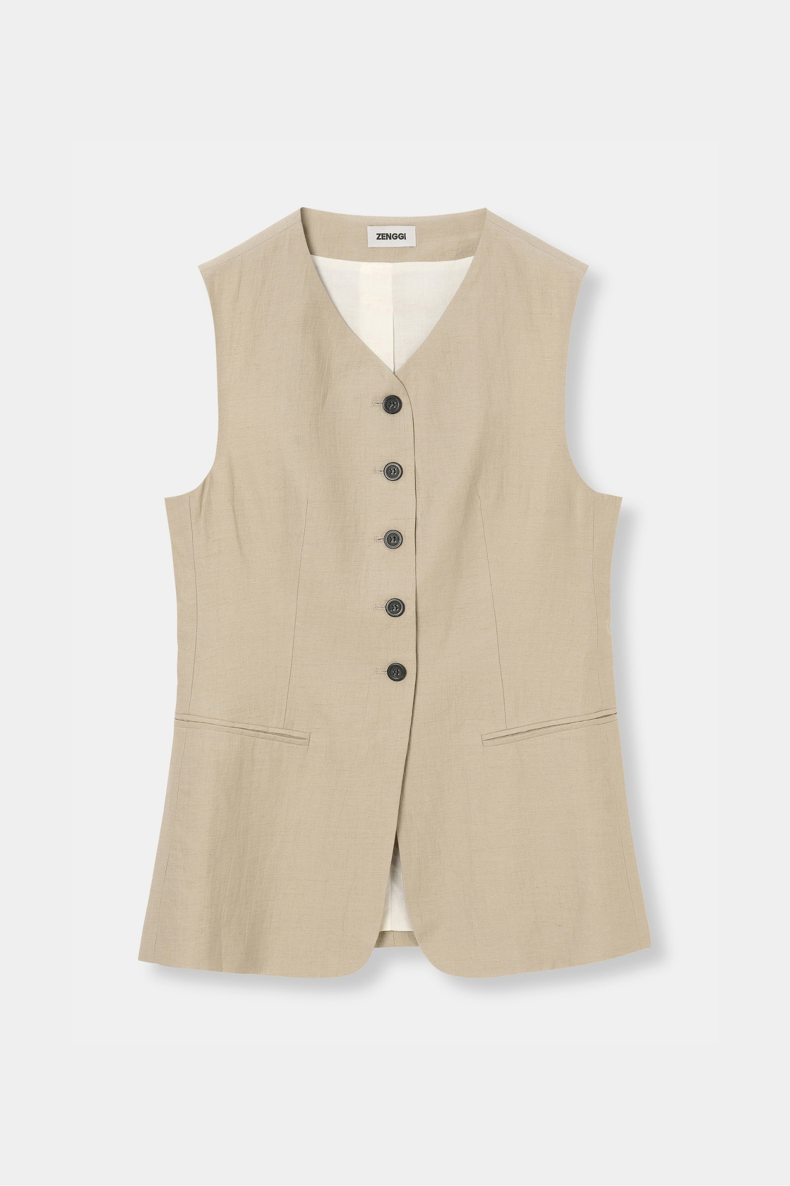 LIGHT LINEN MIX GILET
