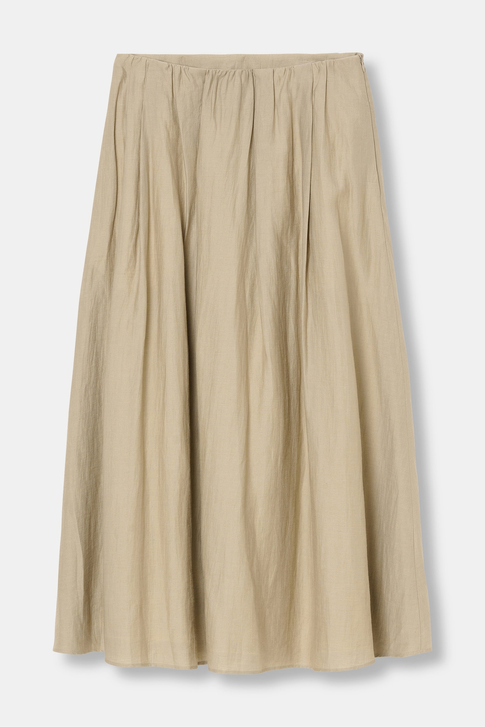 LIGHT LINEN MIX LONG SKIRT