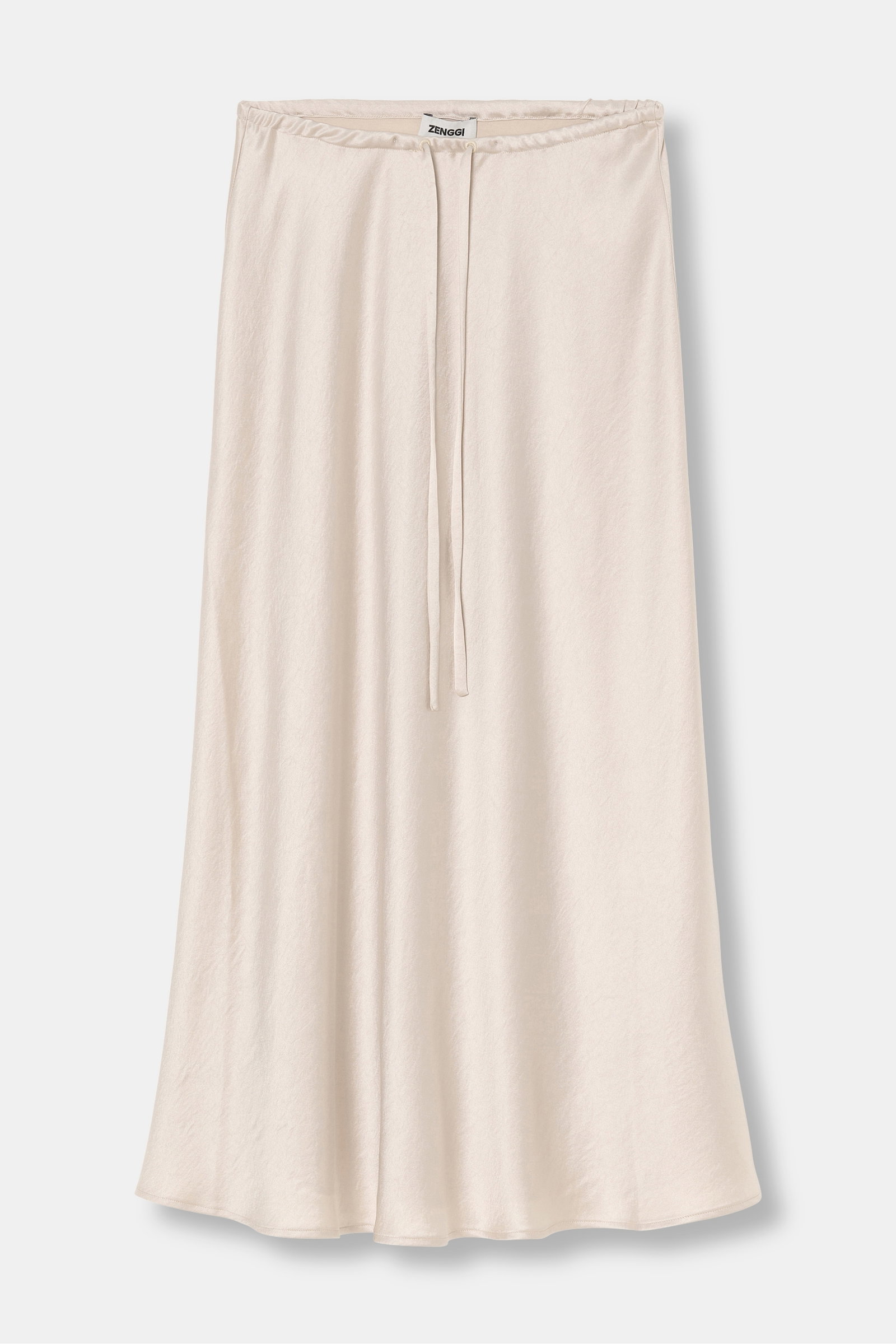 SATIN DRAWSTRING SKIRT
