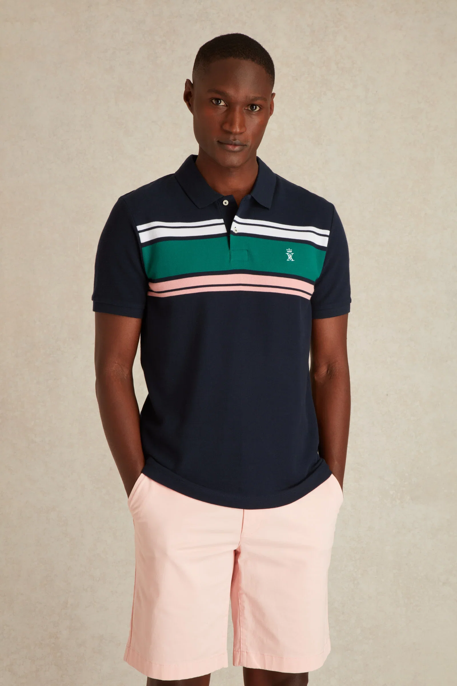 Image of Polo à Détails Rayé