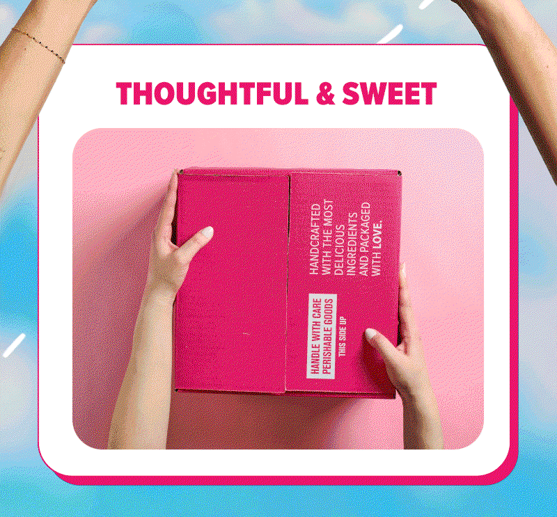 Thoughtful & sweet, packaged in a beautiful pink box.
