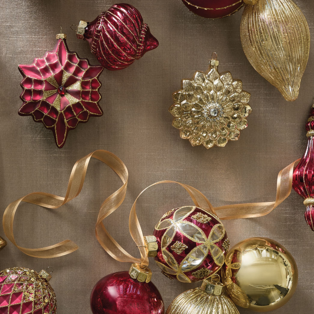 Brilliant Bordeaux Ornament Collection
