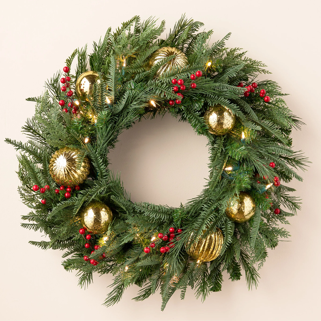 Outdoor Pine Peak Holiday Wreath