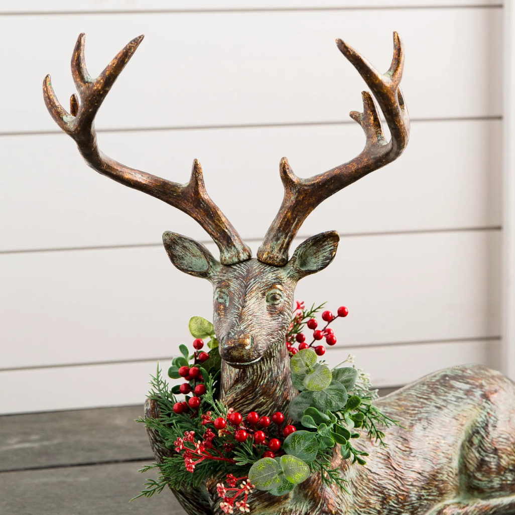 Festive Antiqued Deer