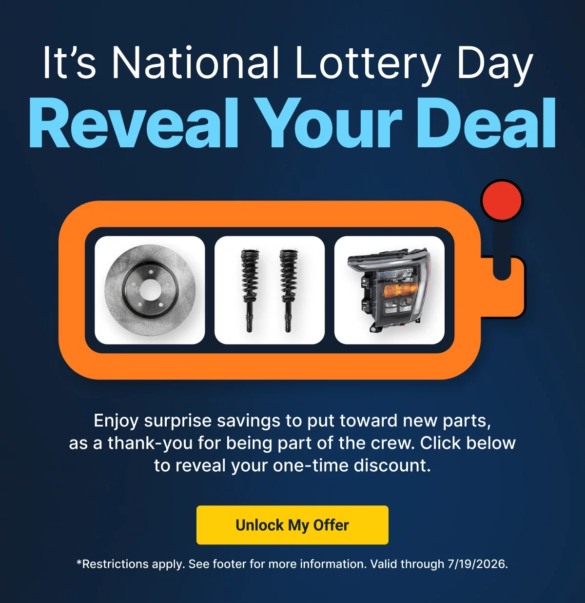 It's National Lottery Day | Reveal Your Deal | Unlock My Offer