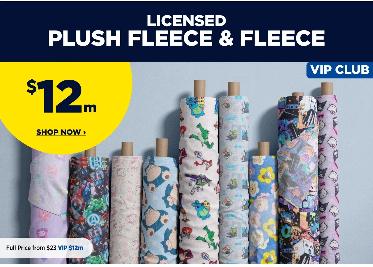 LICENSED PLUSH FLEECE & FLEECE VIP CLUB