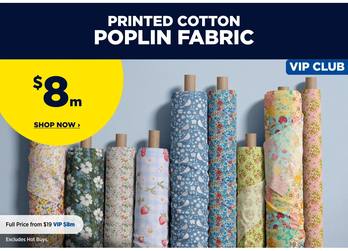 PRINTED COTTON POPLIN FABRIC