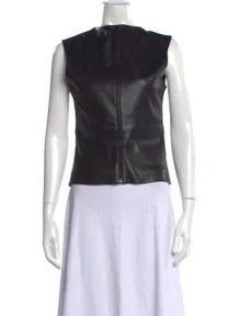 Lambskin Crew Neck Top