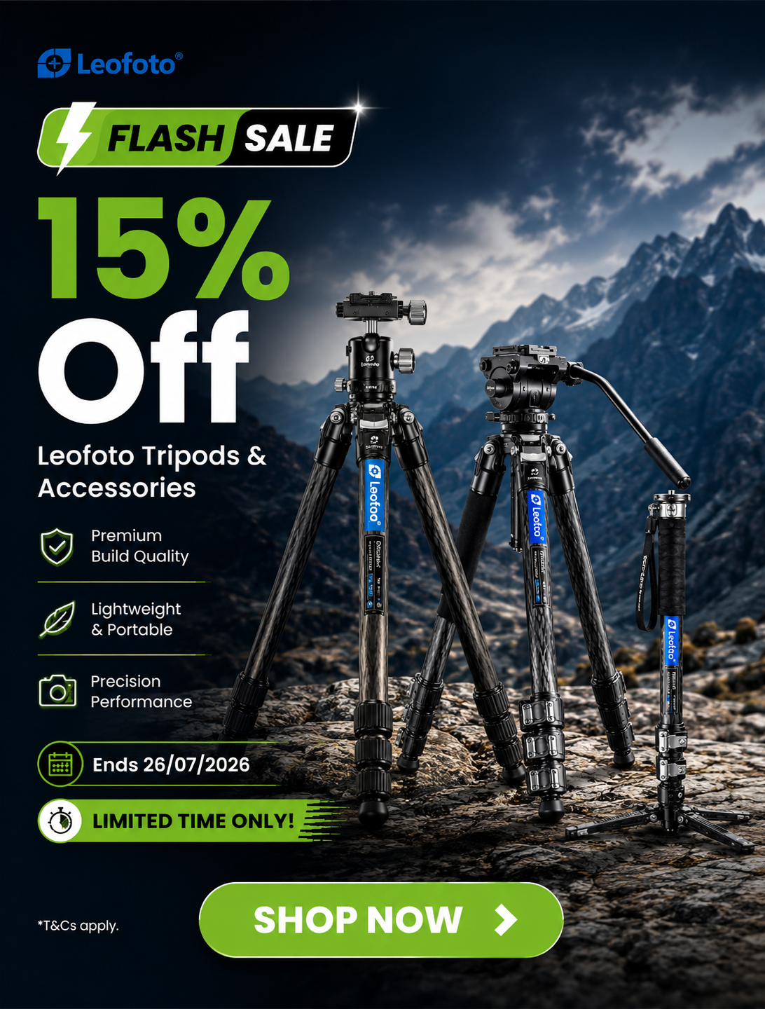 Leofoto Flash Sale