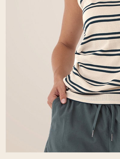 Megan Feather Rib Ruched Tank