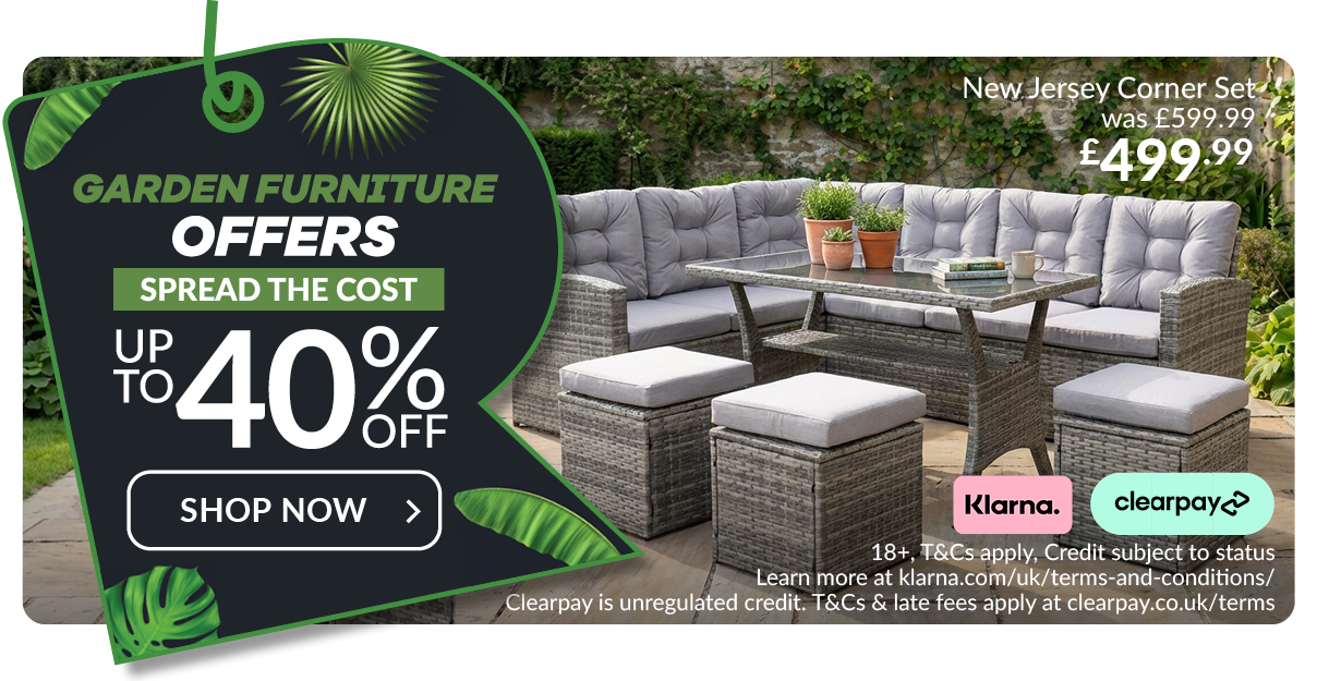 Garden furniture offers. Spread the cost. Up to 40% off - shop now