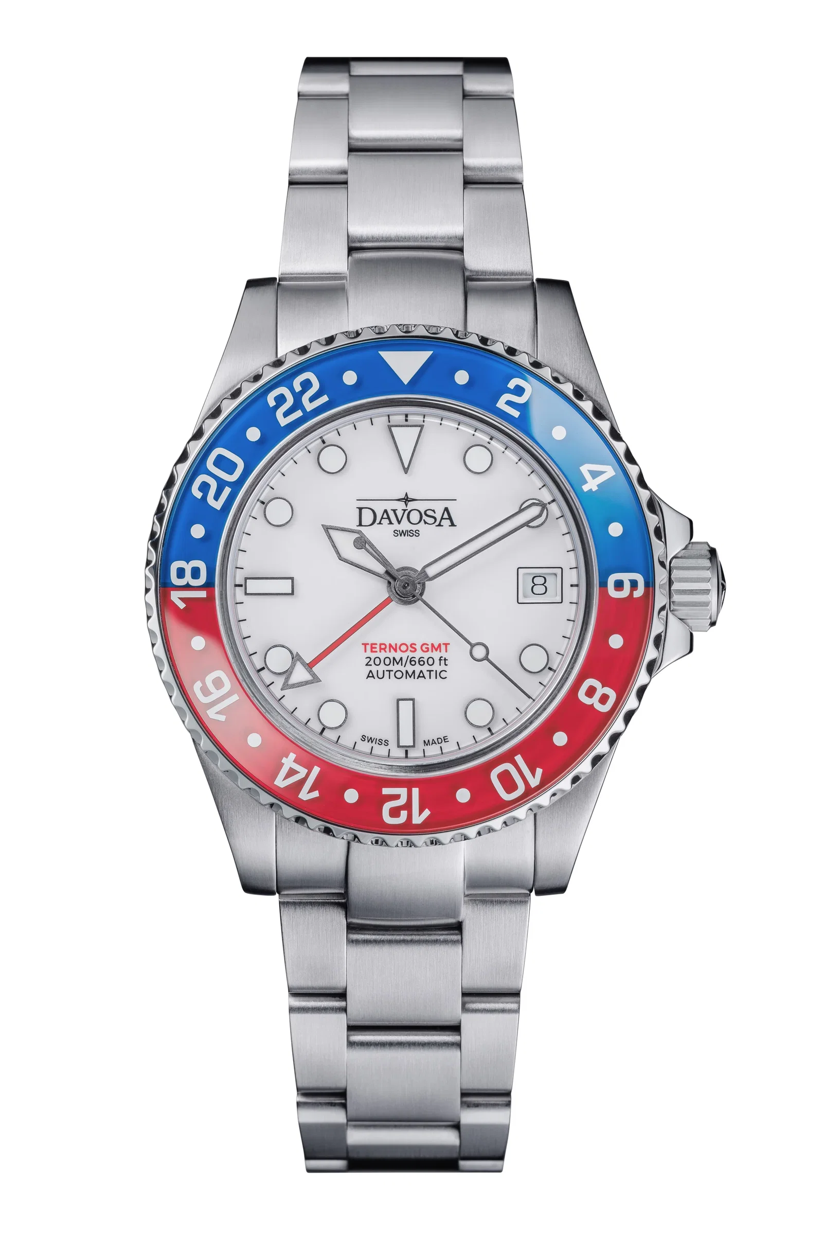 Ternos GMT Lucent Automatic 200m GMT White Blue-Red TriaLink Watch 161.592.20 - 40mm / White / Blue-Red / TriaLink