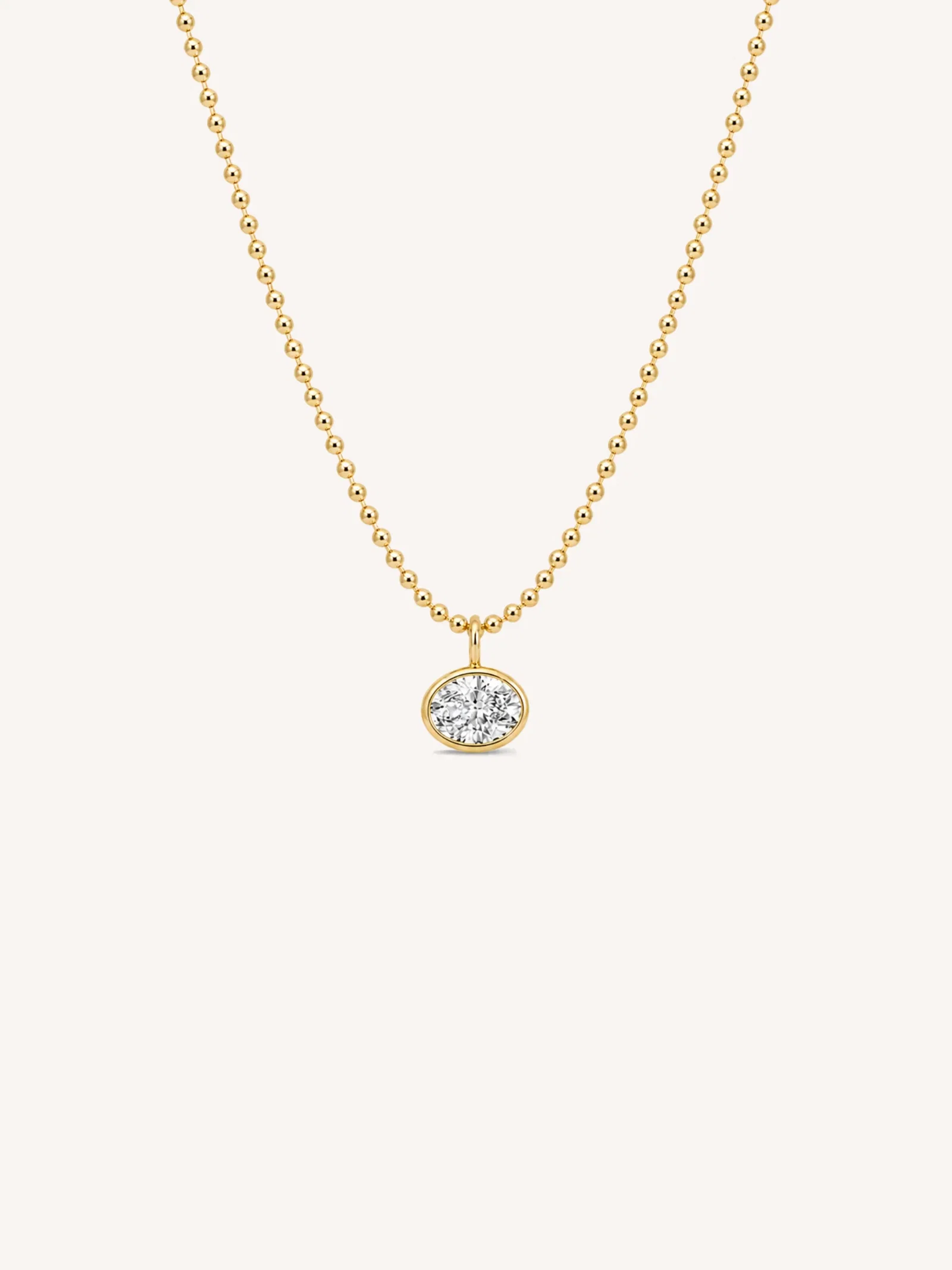 Image of Sloane Oval Bezel Necklace