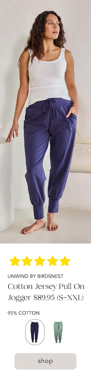 cotton jersey pull on jogger