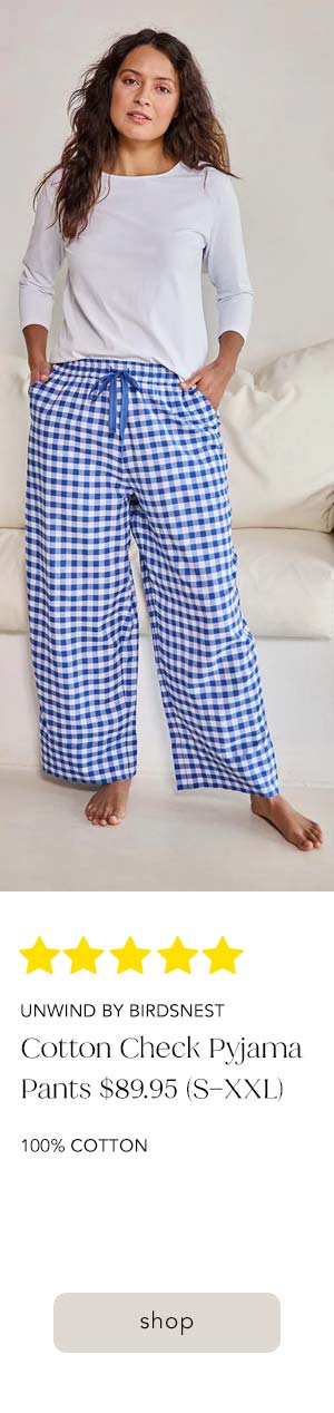 cotton check pyjama pants