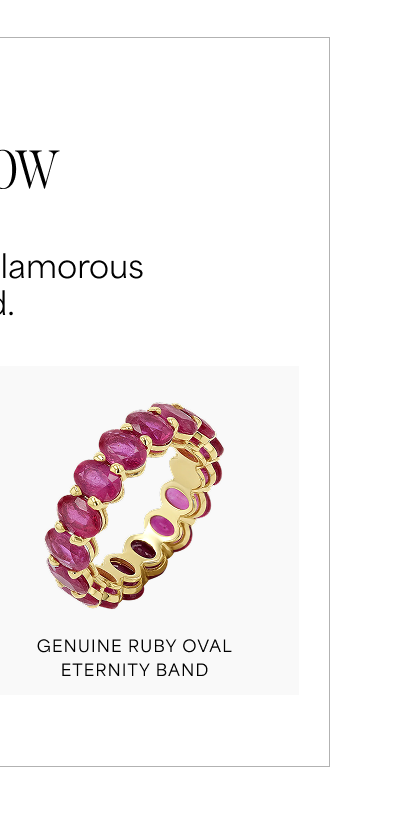 Genuine Ruby Oval Eternity Band