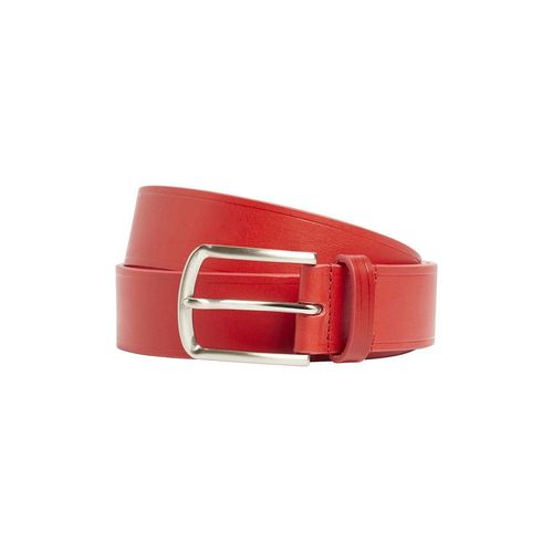 Simon Carter Spanish Leather Jeans Belt Red - #d03634 - M/34