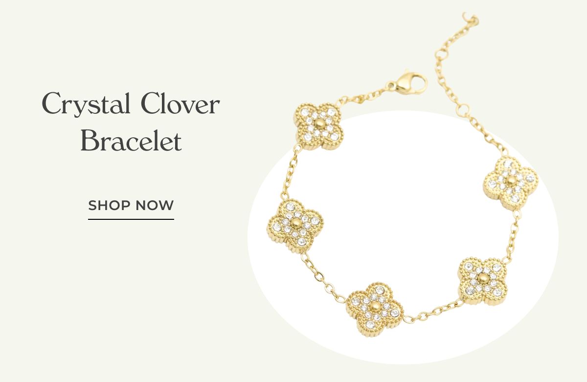 Crystal clover bracelet