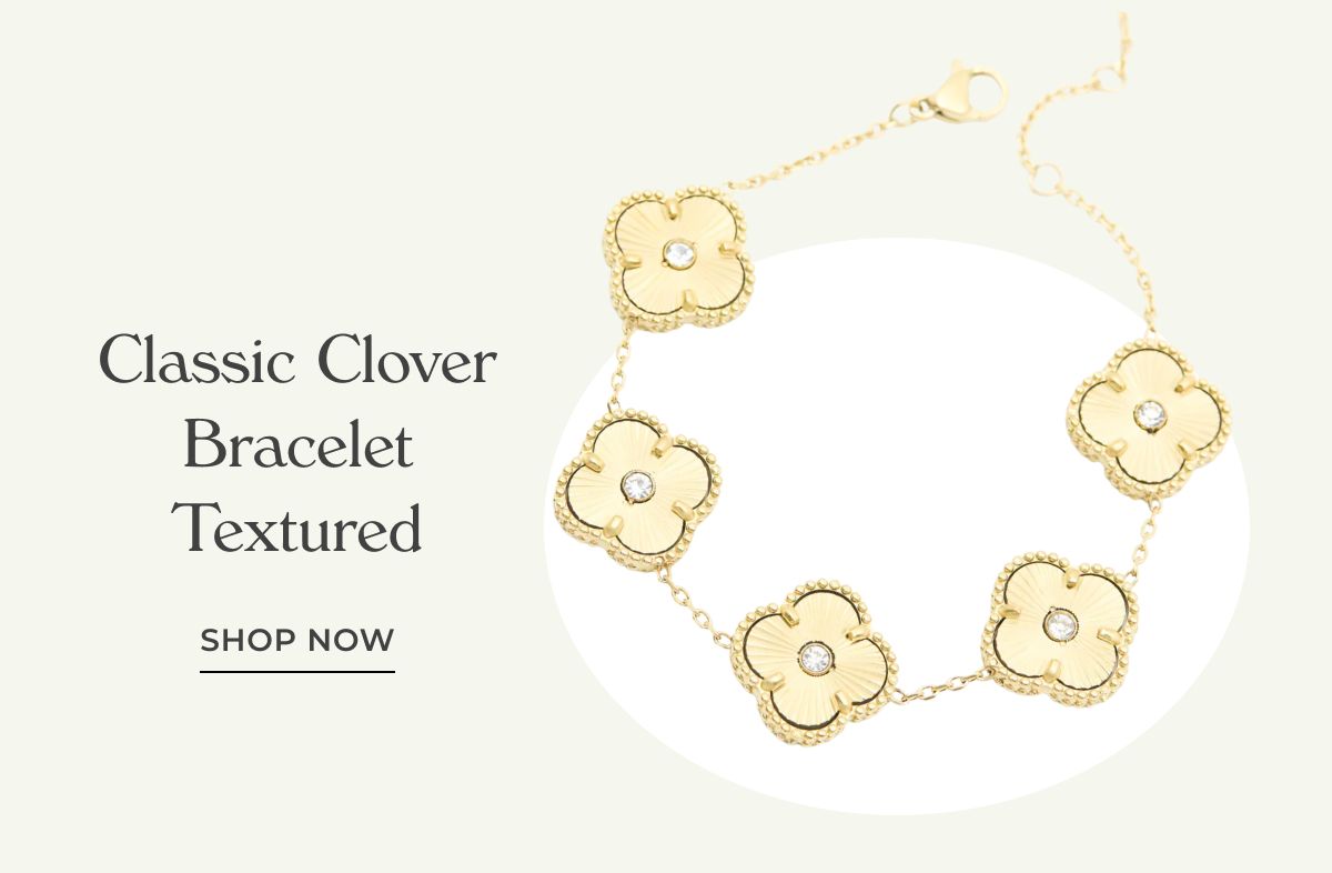Classic clover bracelet textured