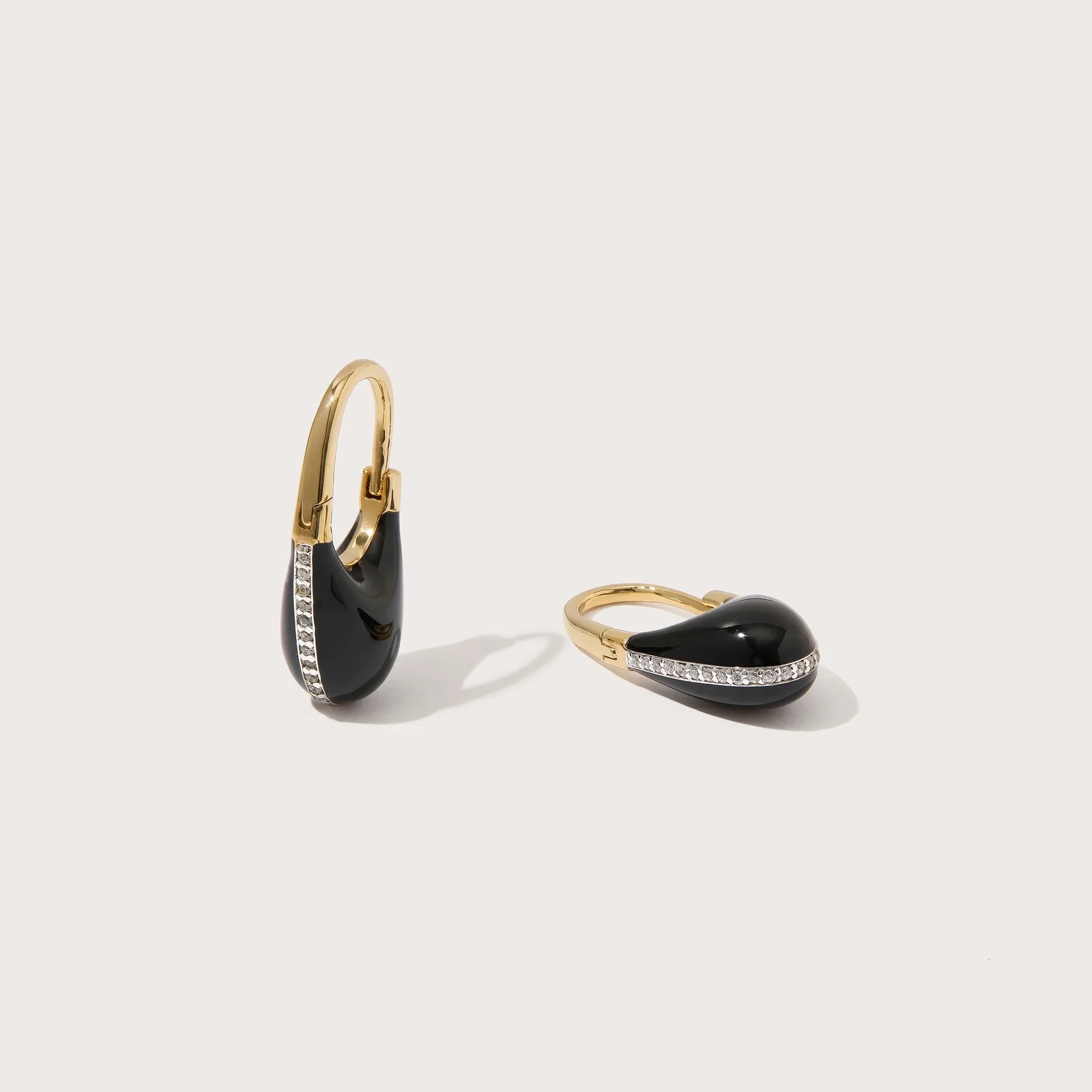 Image of Pavé Roscida Drop Hoops