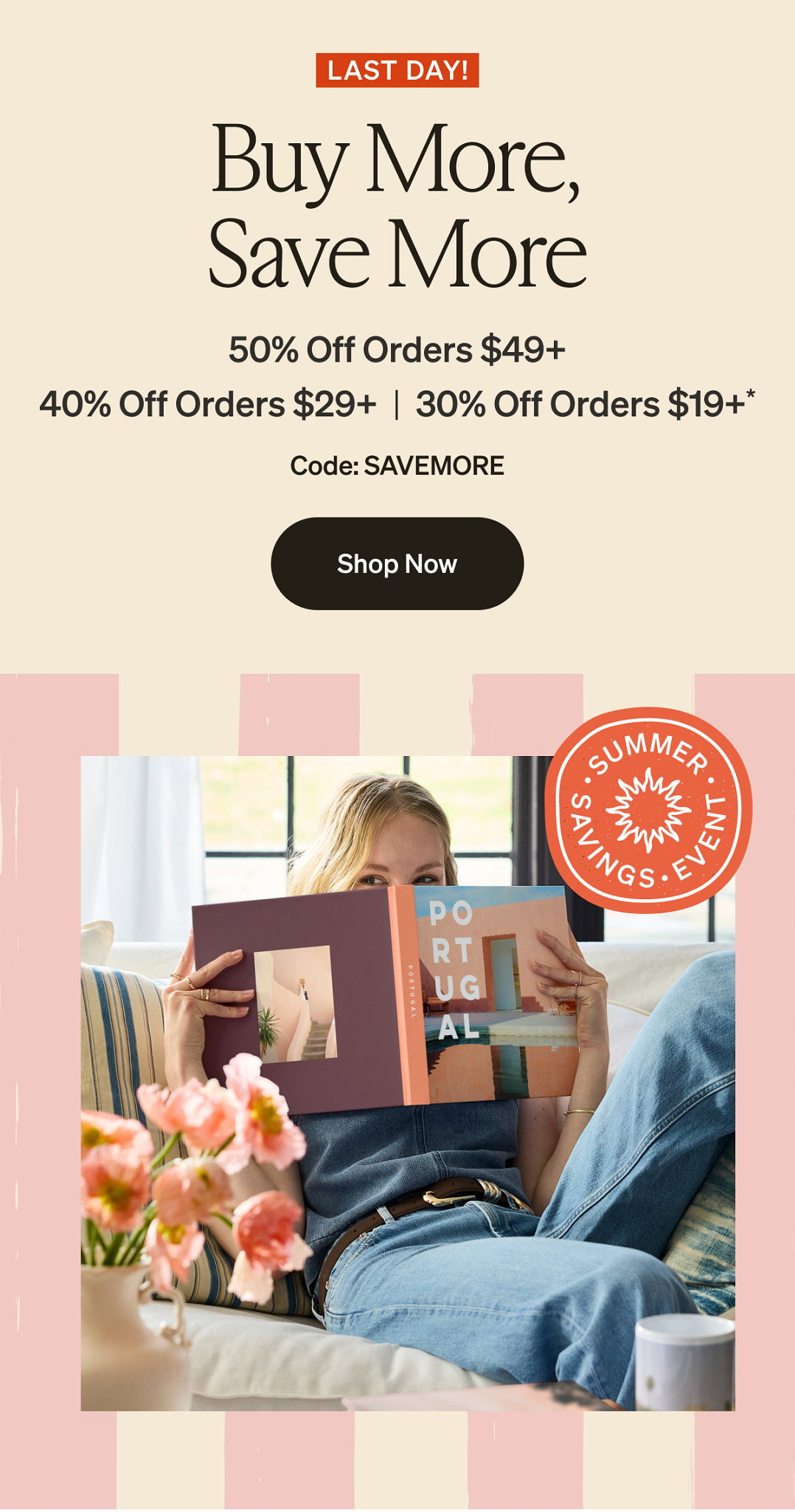 50% Off Qualified Orders